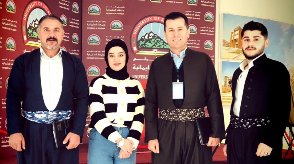 لەگەڵ چەند گەنجێکی گۆپتەپە بەشداربووین لە “ڕۆژی یادکردنەوەی هەموو قوربانیانی جەنگی کیمیایی”لەزانکۆی سلێمانی